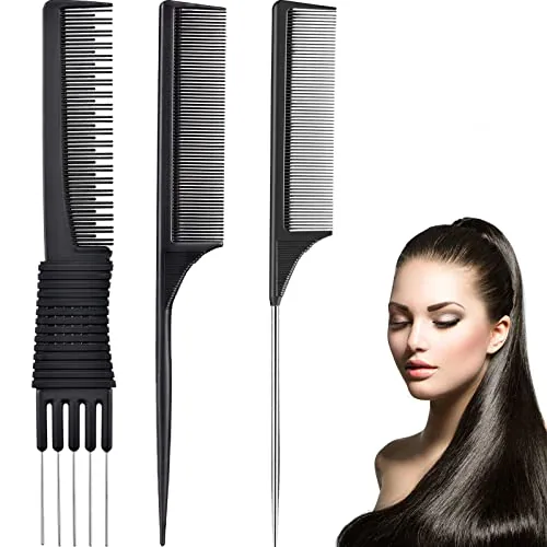 3 Piece Black Teasing Combs