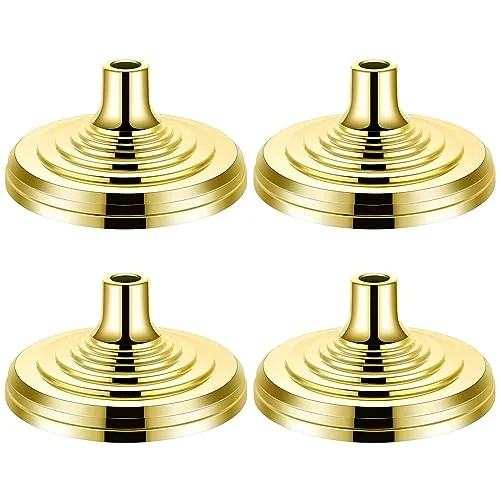 4 Piece Flag Holder Stand FlagPole Stand Flag Pole Base, Gold