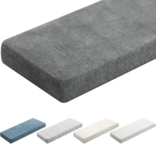 Bench Cushion 42x16x4 Inch, Grey