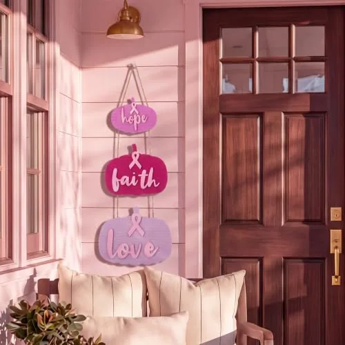 Breast Cancer Awareness Decoration 16 * 8 in Pink Ribbon