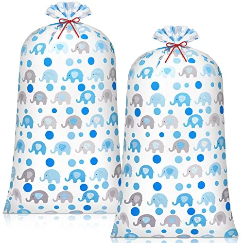 2 Piece 70 Inches Extra Large Gift Bags, Blue