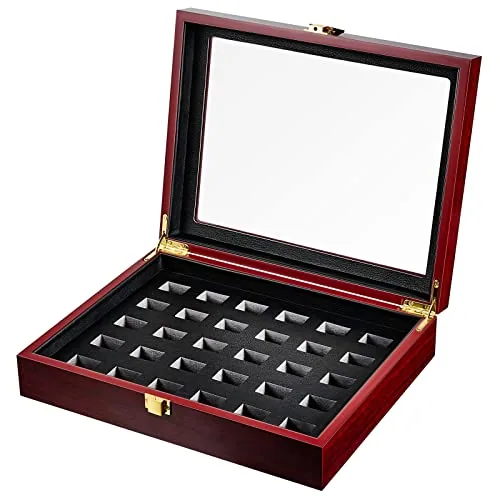 Championship Ring Display Case Wooden Baseball Ring