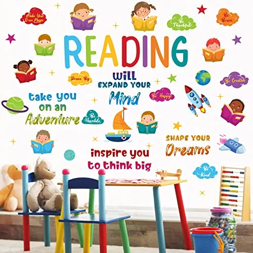 Reading Wall Decals, Multicolour