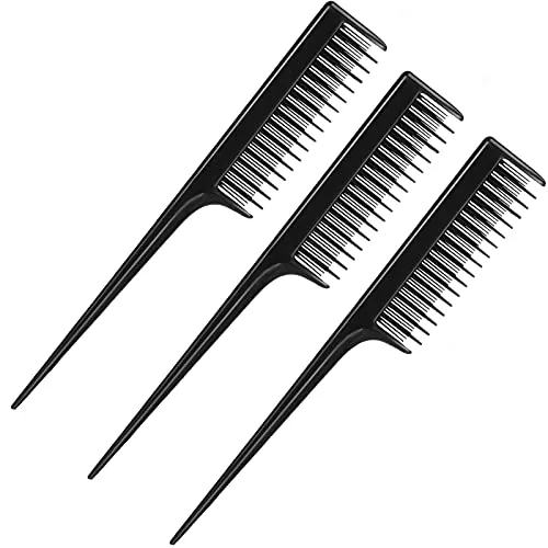 3 Piece Rat Tail Combs, Black