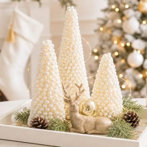 3 Piece Christmas Cone Trees Decor