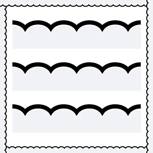 44 Piece 50.5 ft Bulletin Board Borders 44 Pcs Black and White