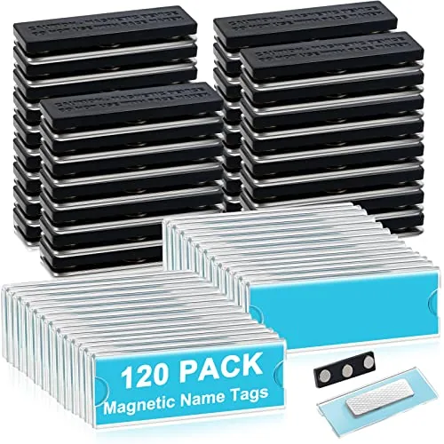 Magnetic Name Tag Holders, Clear