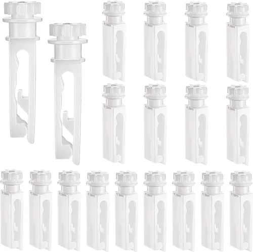 20 Piece Vertical Blind Clips Stems Replacement Parts, White
