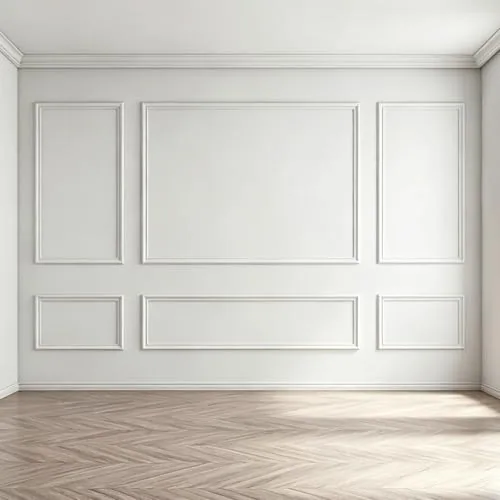 6 Piece Pre Cut Wall Molding Set Ready to Assemble Wainscoting, White