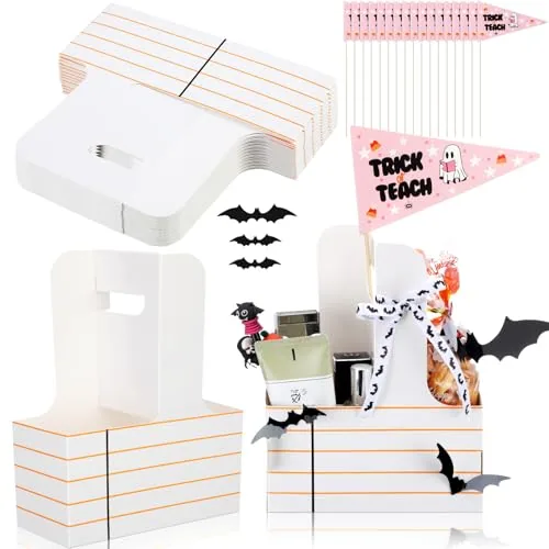Folding Halloween Teacher Gifts Drink Carrier Decorations Kit, Multicolour
