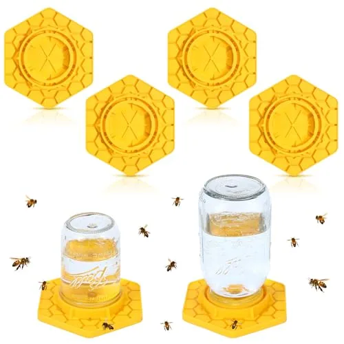 4 Piece Bee Feeder, Yellow