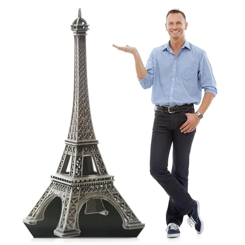 6 ft Eiffel Tower Cardboard Cutout Stand up Lifesize, Brown