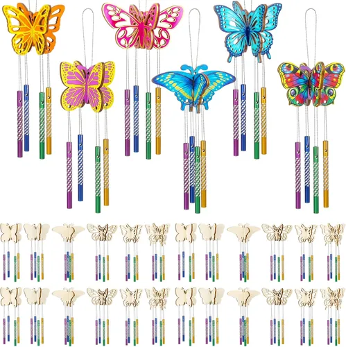 30 Piece Wind Chime Kit Make Your Own Butterfly Windchimes