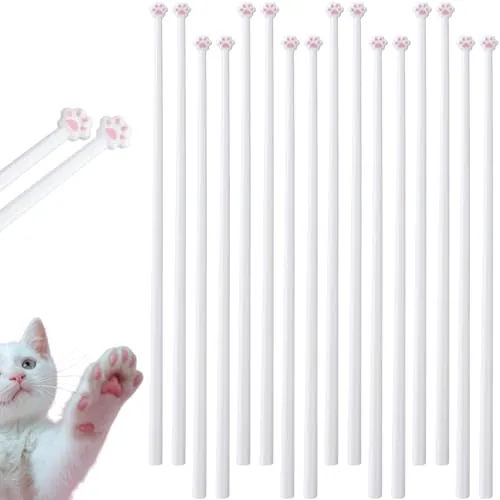 8 Pairs Cat Paw Chopsticks Pink Paw Prints Reusable Non, White