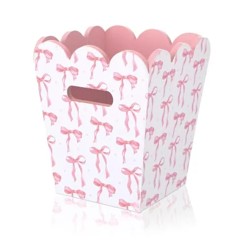 Pink Bow Trash Can