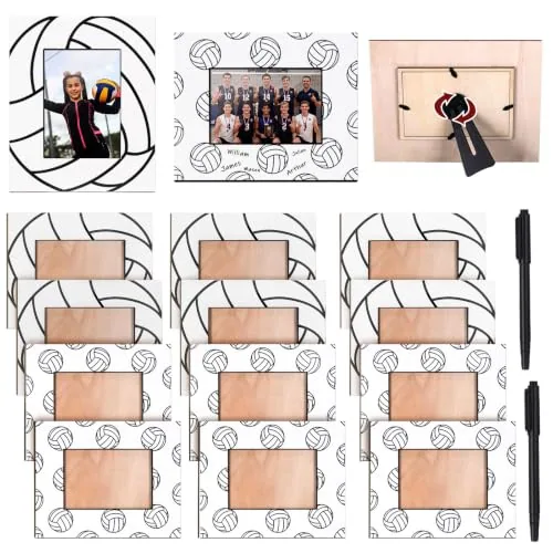 12 Piece Volleyball Picture Frames, Multicolour