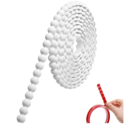Flexible Bead Molding Trim Peel and Stick White 20ft /15