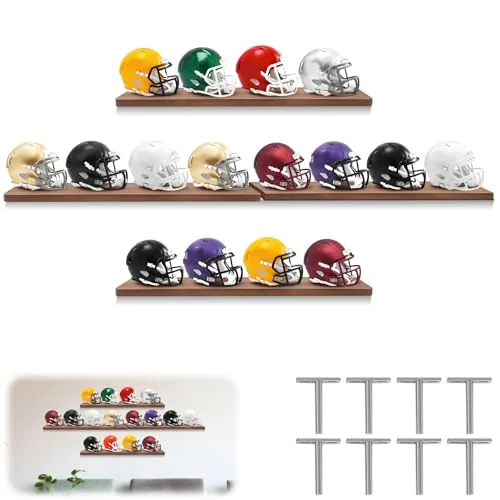Mini Helmet Display Racks Wood Mini Football Helmet Rock