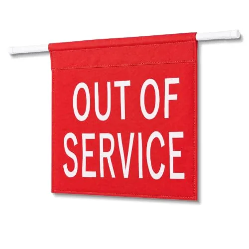 Out of Service Sign, Red
