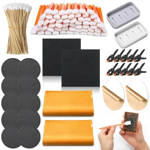 228 Piece Trade Card Flattening Kit, Black