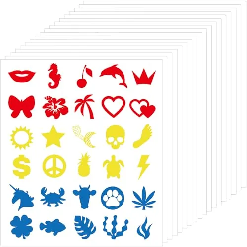 600 Piece Self-Adhesive Tanning Stickers, Multicolour