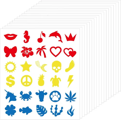 600 Piece Self-Adhesive Tanning Stickers, Multicolour