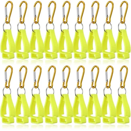 18 Piece Yellow Glove Holder Clips Bulk