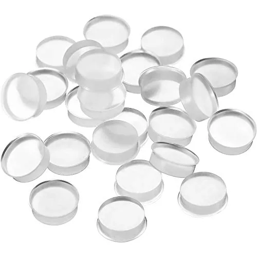 24 Piece Silicone Open Hole Flute Plugs, Clear