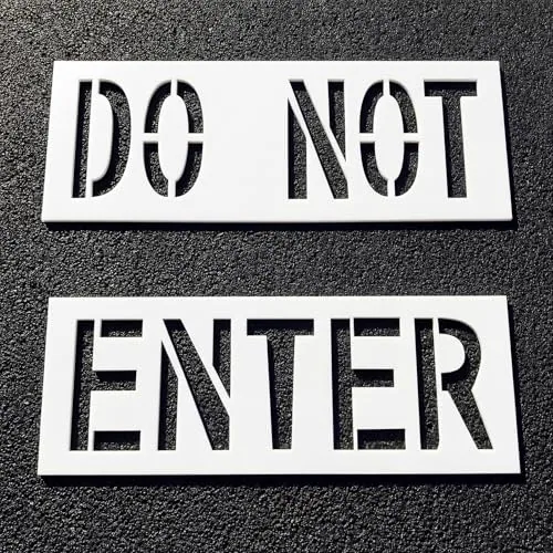 Do Not Enter Parking Lot Stencil, Black