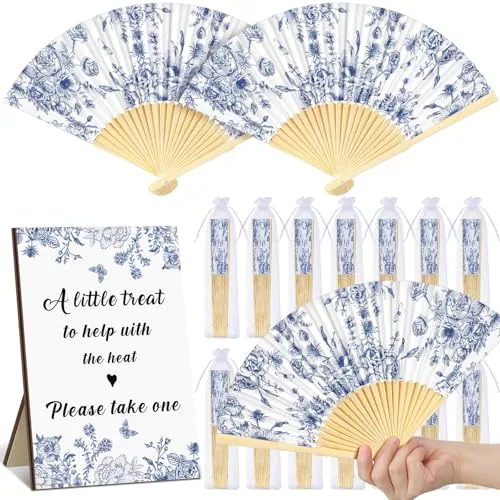 51 Piece Folding Wedding Favors, Blue