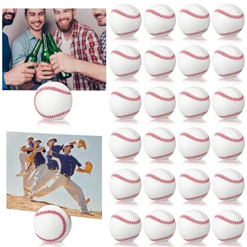 24 Piece Resin Baseball Base Centerpieces Place Card Holder, White