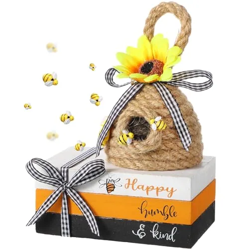 4 Piece Bee Hive Decor