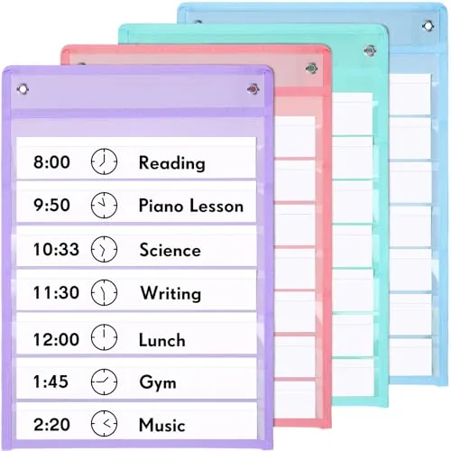 4 Piece Magnetic Pocket Chart
