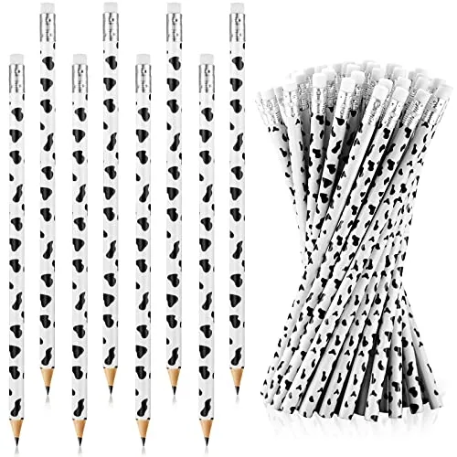 200 Piece Cow Print Pencils Cow Party Supplies