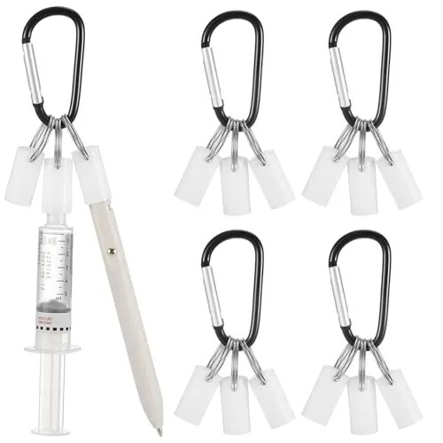 Silicone Syringe Cap & Pen Cap Holder, White