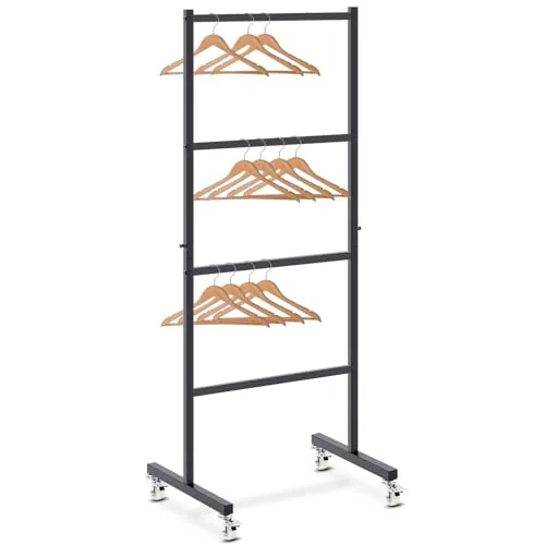 4 Tier Clothing Hanger Storage Rack, Black