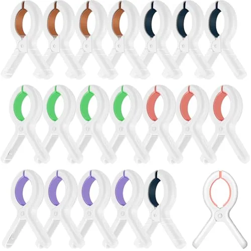 20 Piece Beach Towel Clips, Blue