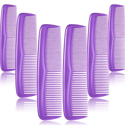 12 Piece Pocket Hair Combs, Purple