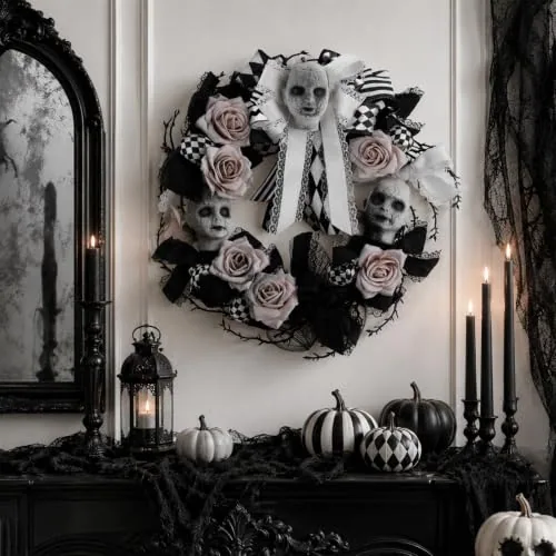 Halloween Wreath, Black