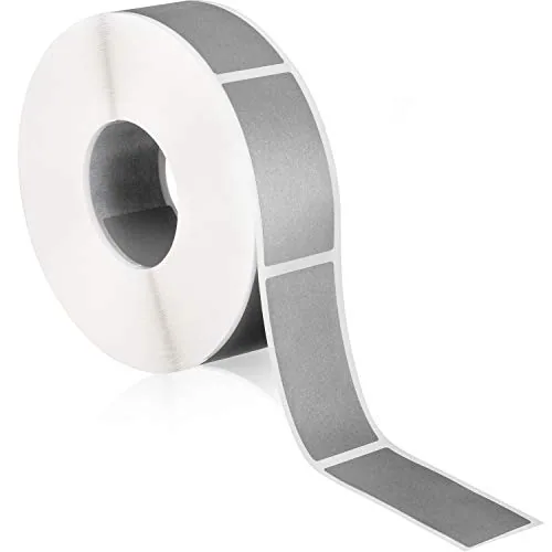 1000 Piece 2 x 1 Inch Square Scratch Off Sticker Silver Stickers