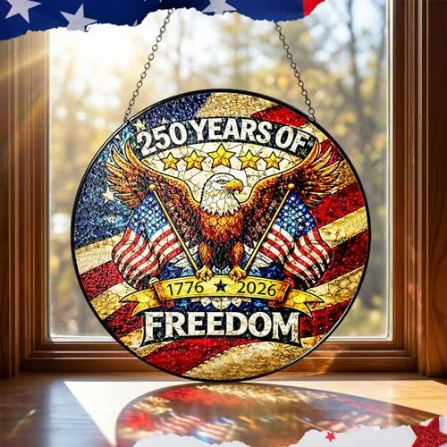 250 Anniversary of Stained Glass Suncatcher 250th, Multicolour