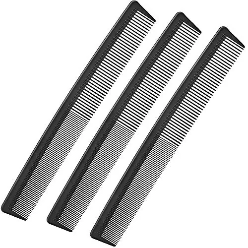 Fine and Wide Tooth Hair Combs, Black