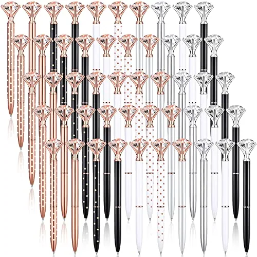 50 Piece Bulk Diamond Pens, Silver