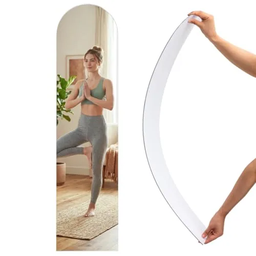 Full Length Wall Acrylic Mirror Stick On, Clear