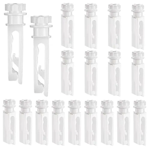 12 Piece Vertical Blind Clips Stems Replacement Parts, White