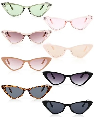 8 Pairs Retro Cat Eye Sunglasses Bulk