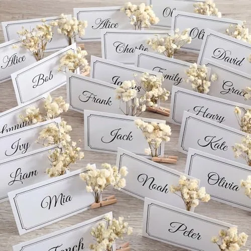 Place Cards, White