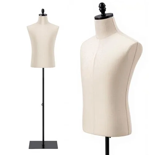 Male Mannequin Torso Body, White