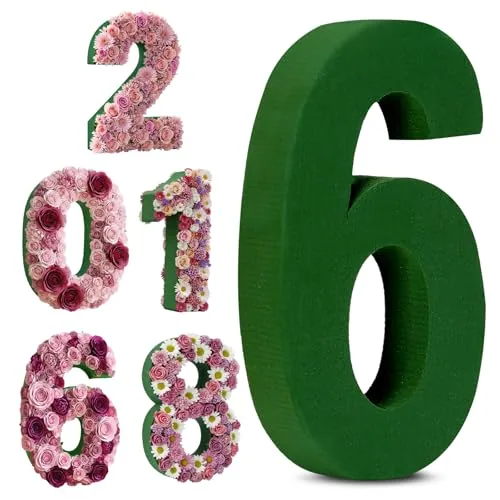 12inch Dry and Wet Floral Foam Numbers Blocks Green Foam