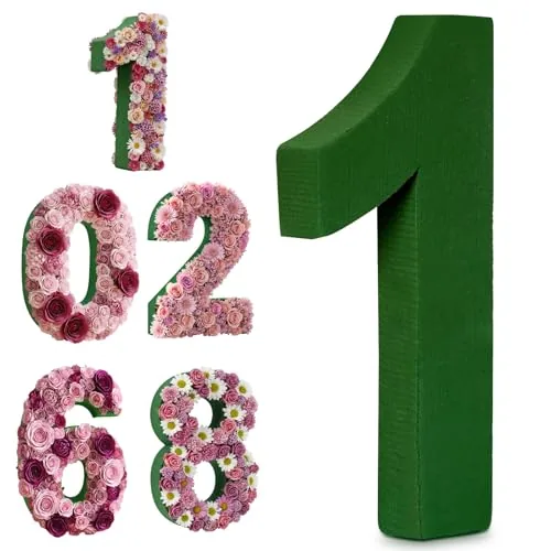 12inch Dry and Wet Floral Foam Numbers Blocks Green Foam